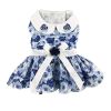 Blue Rose Harness Dress with Matching Leash