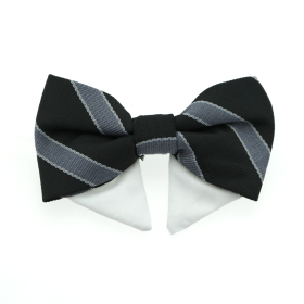 Universal Dog Bow Tie (Color: Black and Silver Stripe, Size: Type 2)