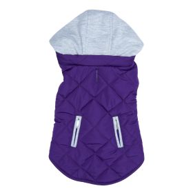 Weekender Dog Sweatshirt Hoodie (Color: Purple, Size: Small)