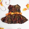 Fall Leaves Harness Dress With Matching Leash