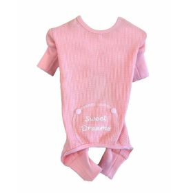 Sweet Dreams Thermal Dog Pajamas (Color: Pink, Size: Medium)