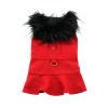 Wool Fur-Trimmed Dog Harness Coat