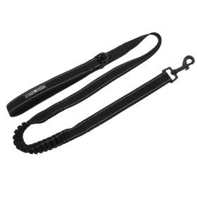 Soft Pull Traffic Dog Leash (Color: Black, Size: One Size)