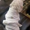 White Gold Crown Cotton Dog Bathrobe by Doggie Design