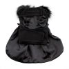 Wool Fur-Trimmed Dog Harness Coat